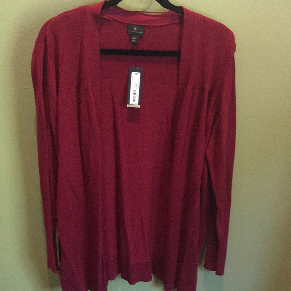 Women’s maroon cardigan
